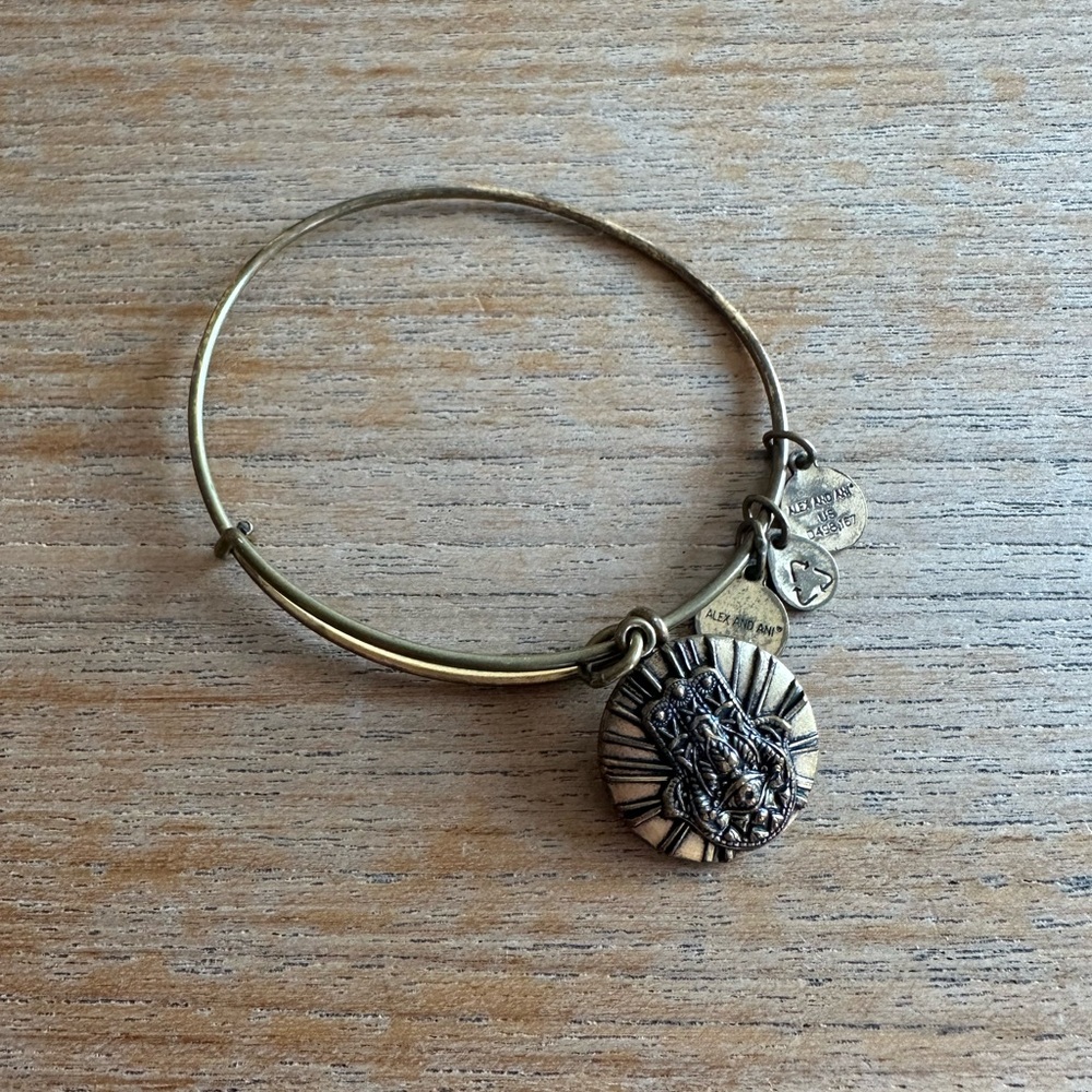 Alex and Ani Hamsa Hand of Fatima Gold Bangle